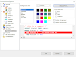 Options de colorisation de l'éditeur SQL
