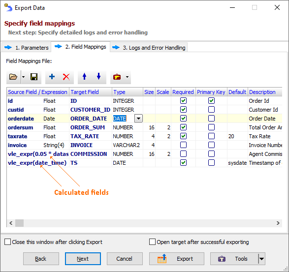 SQL Server to Oracle Field Mappings