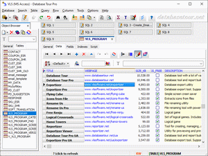 Database table in edit mode