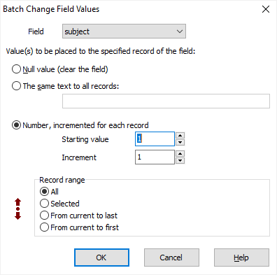 Batch Changing Field Values in Database Tour